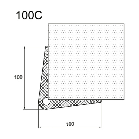 Narożnik ochronny z gumy EPDM 100C