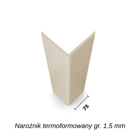 Narożnik termoformowany SO75T dł.1,5m gr. 1,5 mm 