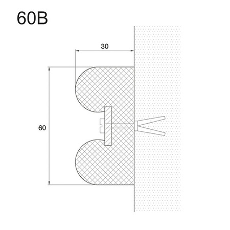 Zestaw Odbojnica z gumy EPDM 60B