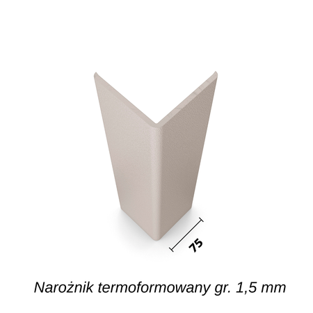 Narożnik termoformowany SO75T dł.1,5m gr. 1,5 mm