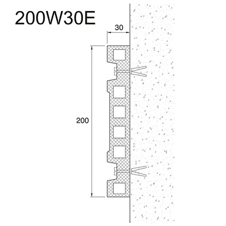 Odbojnica z gumy EPDM 200W30 E
