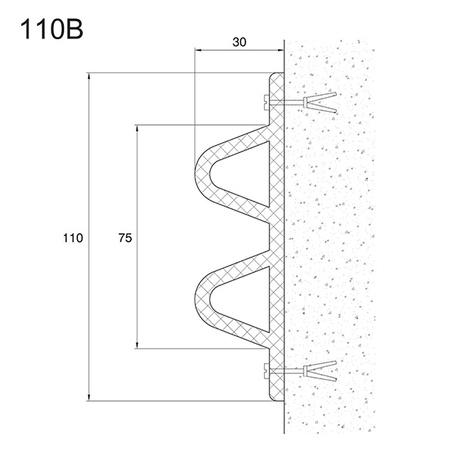 Odbojnica z gumy EPDM 110B ŻÓŁTA