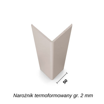 Narożnik termoformowany SO50T  dł.1,5 m gr. 2 mm