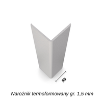 Narożnik termoformowany SO50T dł.1,5m  gr. 1,5 mm