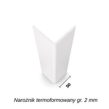 Narożnik termoformowany SO50T  dł.1,5 m gr. 2 mm